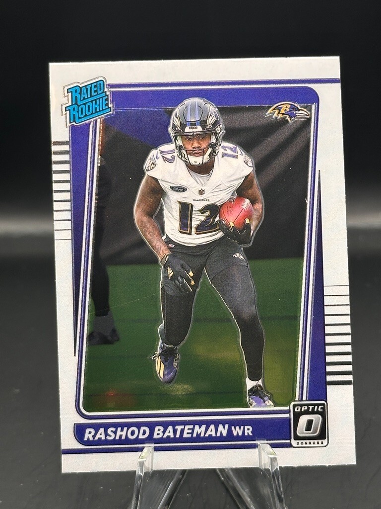 2021 Optic Football - Rashod Bateman RC - Rated Rookie - No. 210