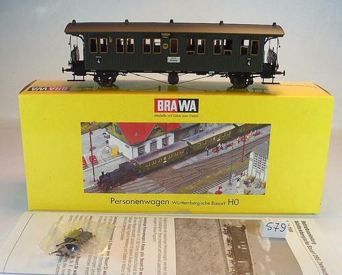 Brawa H0 Nr.2441 Preußischer D Zugwagen Personenwagen 2.Kl. B4ü Pr 20a OVP #579 | Zustand: Gebraucht