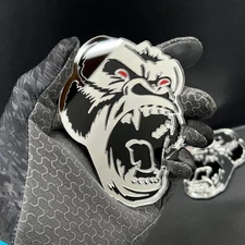 Gorilla Mirror Emblem Badges Car Truck (2 BADGES) Fender Angry Agressive