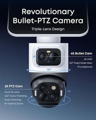 eufy eufyCam S4 Solar Security Camera Wireless Outdoor 4K UHD