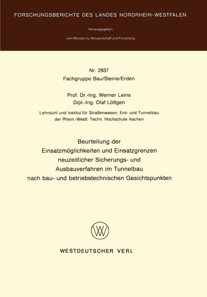 Werner Leins | Beurteilung Der EinsatzmöGlichkeiten Und Einsatzgrenzen...-image