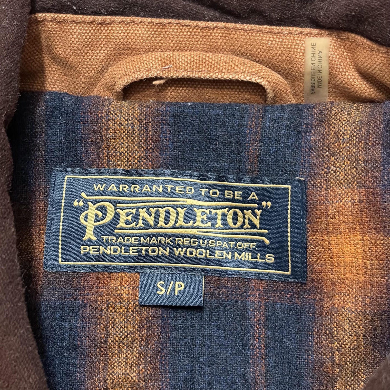 Pendleton Jacket Mens Small Brown Canvas Corduroy… - image 9
