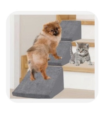 6 Pack Density Foam Dog Ramp for Stairs Suits for Small Pets Dogs Cats- Grey