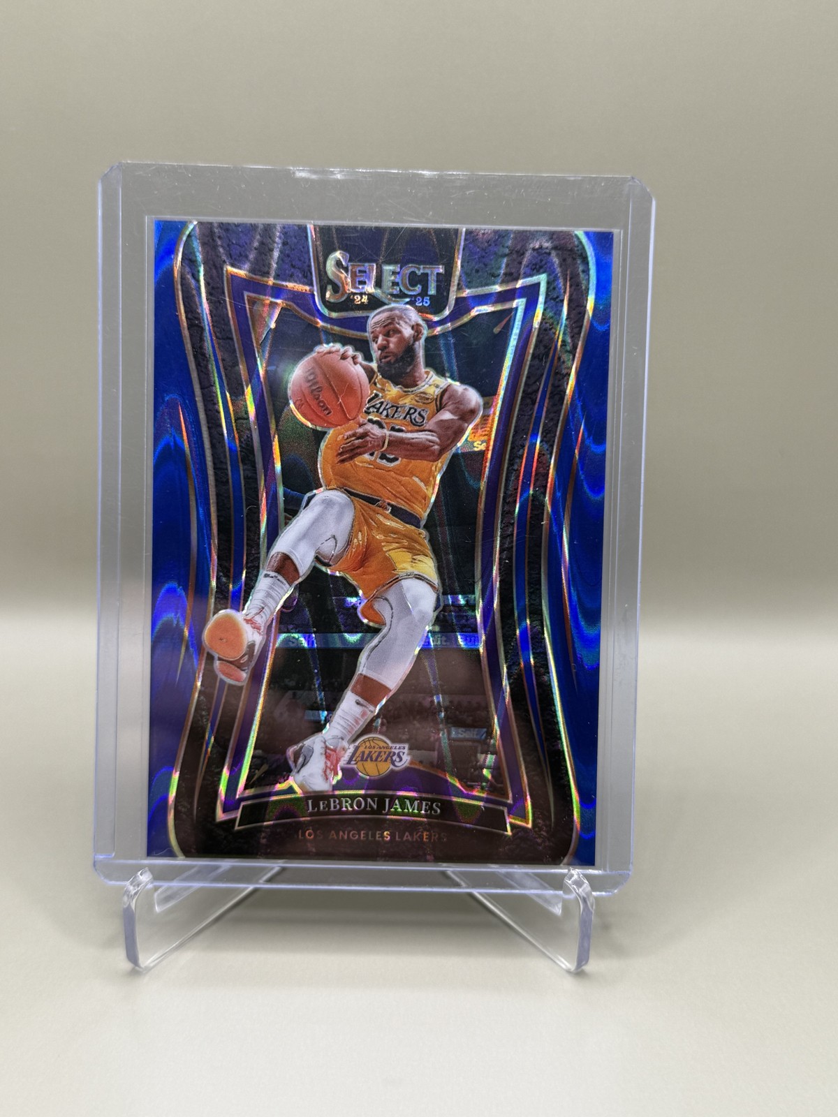 2024-25 Panini Select - Mezzanine LeBron James #310 Blue Tectonic Prizm /99