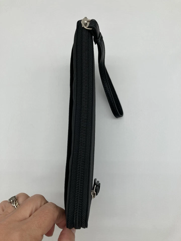 Новый без ценников Samanth коричневый путешествий черная ткань бумажник кошелек с ремешком - Изображение 4 из 4