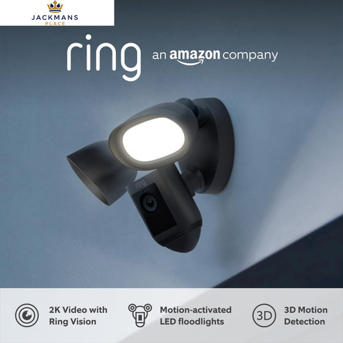 Ring Floodlight Cam Wired Pro | Outdoor Security Camera 2K Video with Ring...