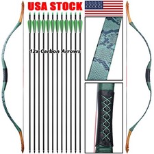 Traditional Recurve Bow 20-50lbs Archery Handmade Longbow Hunting Shoot Target