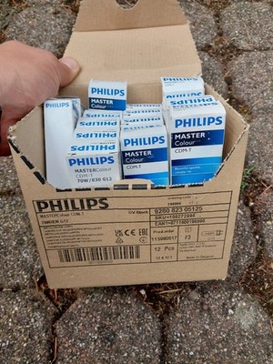 16x Philips Master Colour 70 W Metalldampf CDM-T G12 warmweiß 830 3000 K