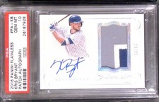 KRIS BRYANT 2016 PANINI FLAWLESS 3 COLOR PATCH AUTO RC #19/25 PSA 10 CUBS