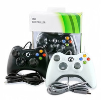*BOXED* BLACK BRAND NEW USB WIRED CONTROLLER FOR XBOX 360 PC WINDOWS UK SELLER