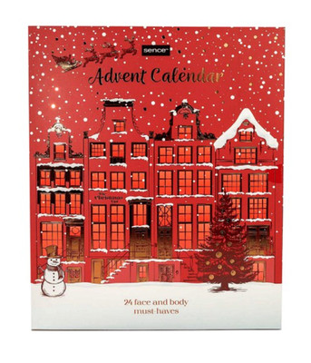Sence Face & Body Adventskalender 24 Stück Tagescreme, Maske, Nebel, Peeling, Shampoo,