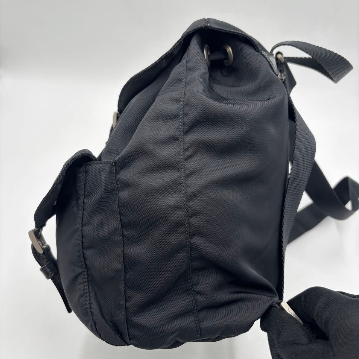 PRADA Nylon Mini Rucksack Backpack Triangle Logo … - image 5