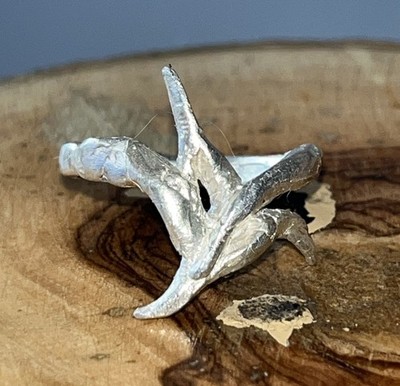 Artisan Made Sterling Silber 925 Modernist Ring nicht gepunzt Unikat Größe U