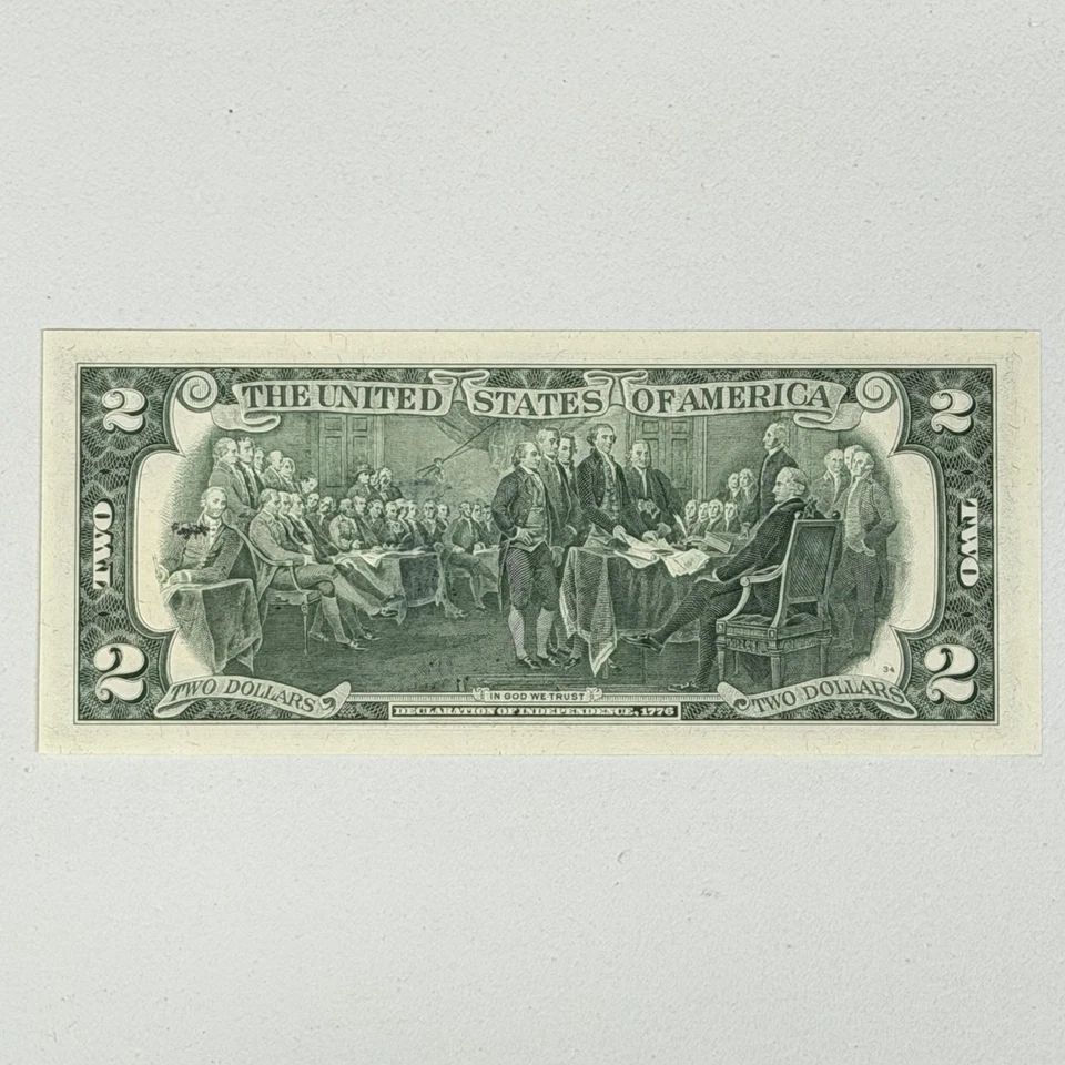 1976 $2 Dollar Bill First Day Issue Dallas Texas Stamped UNC Collectible Note - Image 2 of 4