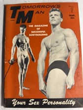 TOMORROWS MAN MAR 1959 PHYSIQUE PHOTOGRAPHY & ART MAGAZINE GAY Interest RARE!!
