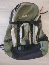 Burton Y2K Snowboards Green Backpack with Multiple Pockets and Straps