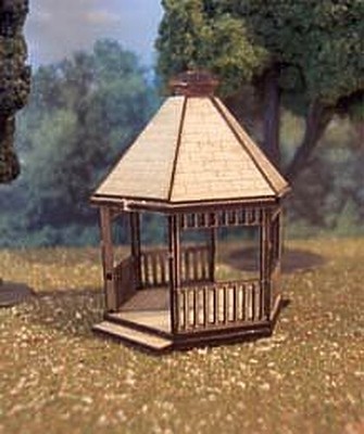 Osborn Gazebo (wooden kit) - HO Scale Model Railroad Building Accessory - #1081