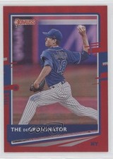 2020 Donruss Nickname Variation Holo Red Jacob deGrom (The deGrominator) 0e2x