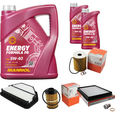 MAHLE Inspektionspaket 7 L MANNOL Energy Formula PD 5W-40 für Opel Antara 2.0