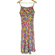 Faithfull the Brand Shayna Midi Dress XS Colourful Floral La Fortuna Rayon