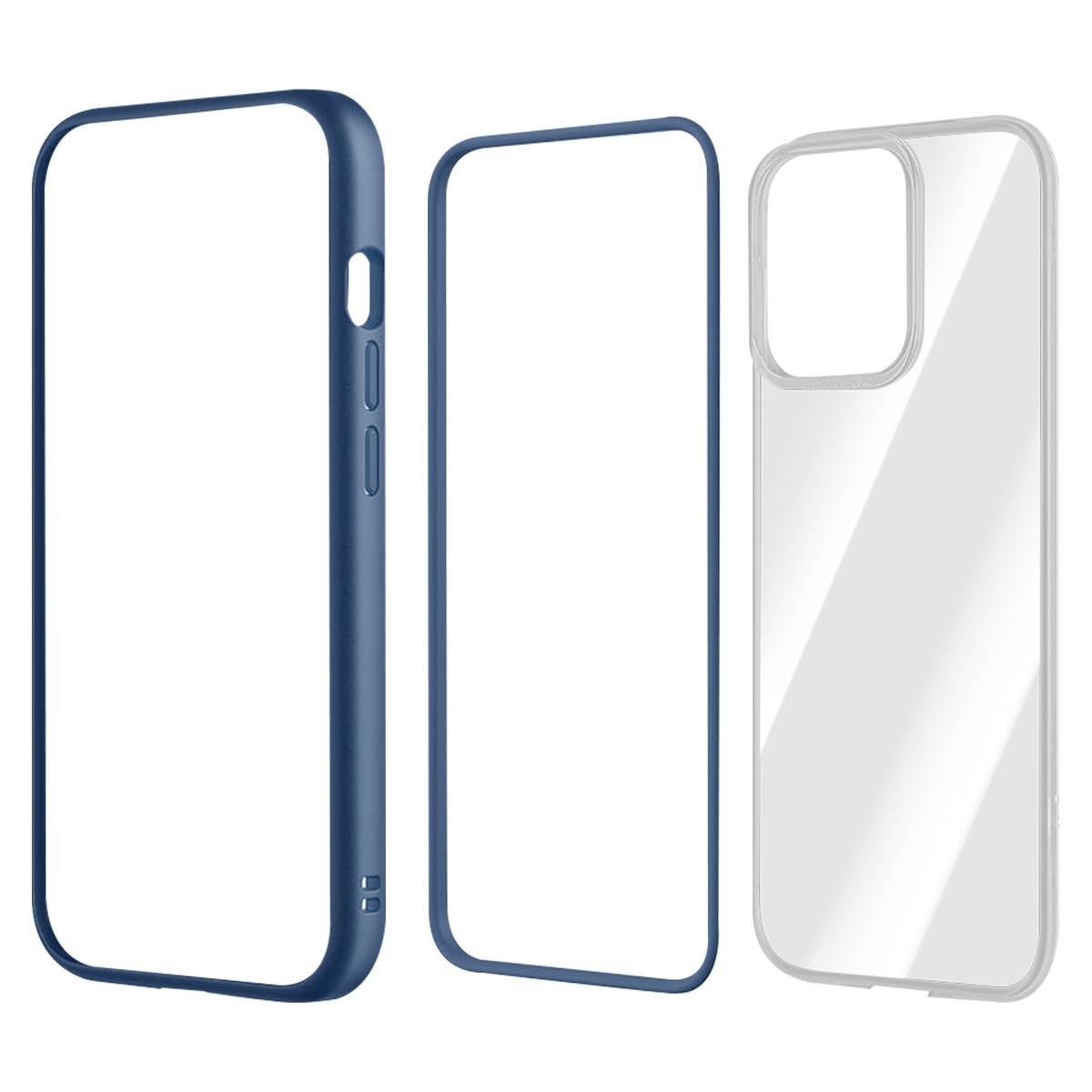 Coque iPhone 14 Pro Max Rhinoshield Mod NX bleue rigide bumper interchangeable - 4