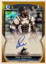 2023 Bowman Chrome Paul McIntosh 1st True Gold Refractor Auto #16/50 #CPA-PM