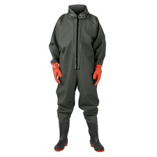 Waterproof Full Body Hooded Chest Waders w/Bo...