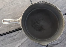 Vintage Cast Iron #9 Wagner Ware Sidney-O- #1059F Skillet W/ Heat Ring NICKLE