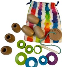 Lovevery Adventurer Play Kit Threadable Bead Colorful Cotton Bag With Connector