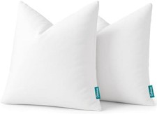 Feather Down Alternative Throw Pillow Inserts 26x26, Set of 2, Medium Firm