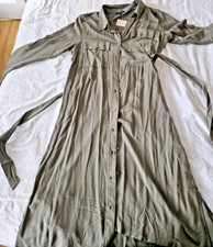 VESTIDO SAFARI MANGA LARGA VERDE CAQUI ES…