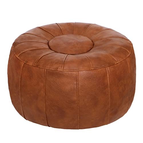  Unstuffed Moroccan Storage Pouf Foot Stool Ottoman Seat Handmade Light Brown