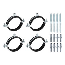 4Set 3-9/16" Split Ring Pipe Hanger Wall Mount Pipe Bracket Clamp M8,M10