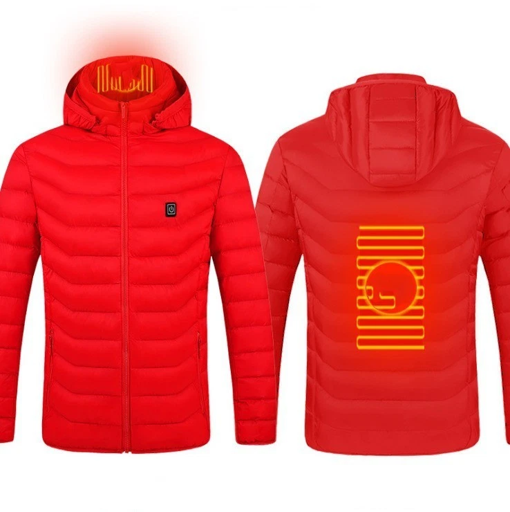 Men's USB Heated Winter Jacket | Electric Thermal Coat | 3 Heat Levels | Hooded - product detail image 8