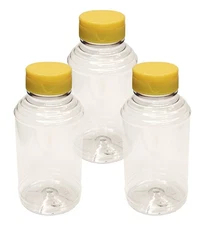 Home Brew Ohio 16oz PET SKEP-Style Honey Bottle with Yellow Flip Cap (Set of 3)