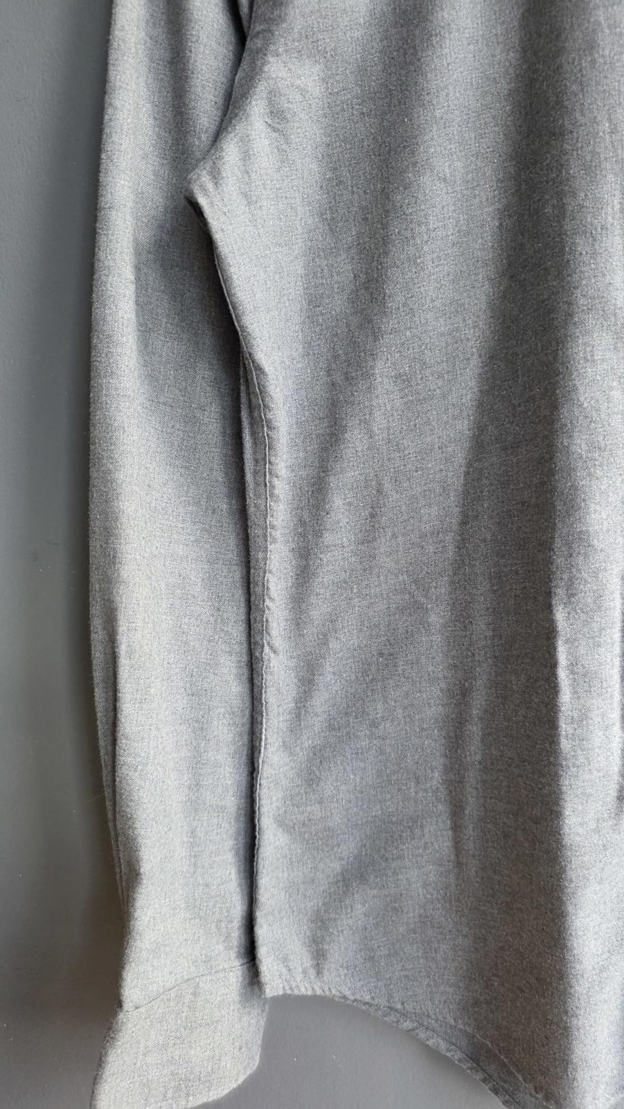 Uniqlo Grey Oxford Shirt Size S Cotton Button Down Long Sleeve Casual Shirt 16" image 6