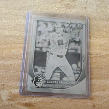 Topps 2025 Bowman Baseball Gunnar Henderson #2 Black Printing Plate 1/1