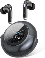 Wireless Earbuds with Smart Touch Screen  180  Rotating Case   Bluetooth 5.4 He