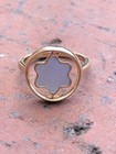 Montblanc 18K Rose Gold Rotating Emblem Mother of Pearl Ring Size EU 54 US 6.5/7 — photo 1
