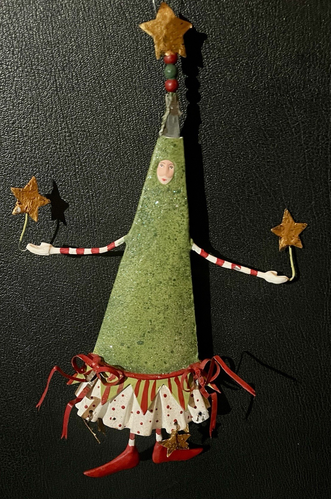 Dept 56 Christmas KRINKLES ~ Tin Christmas Tree Ornament ~ Patience Brewster