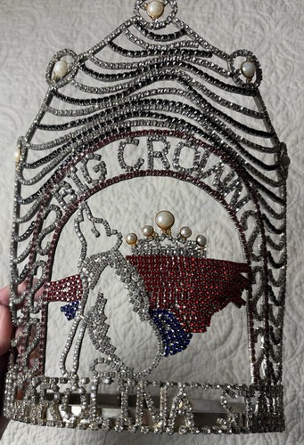 Silver Rhinestone & Pearl Eagle Crown Tiara "CROWNING" Beauty Pageant One Size