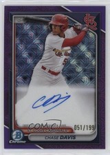 2024 Bowman Chrome Mega Box Prospect Mojo Purple Refractor Chase Davis Auto 1bi0