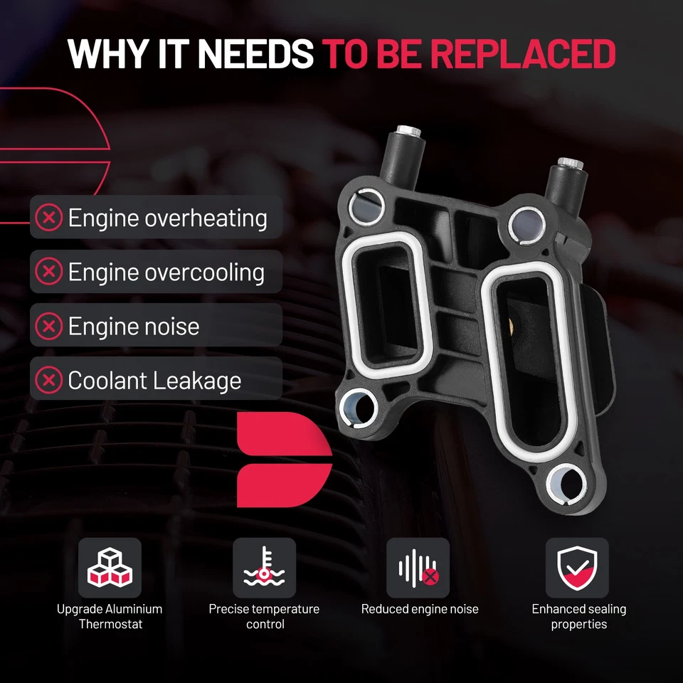 For 1998-2004 Chrysler Concorde Engine Coolant Thermostat Housing Assembly New Foto 4 de 4