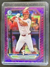 2026 Bowman Aidan Miller Chrome Prospects Reptilian Fuchsia Refractor #/199