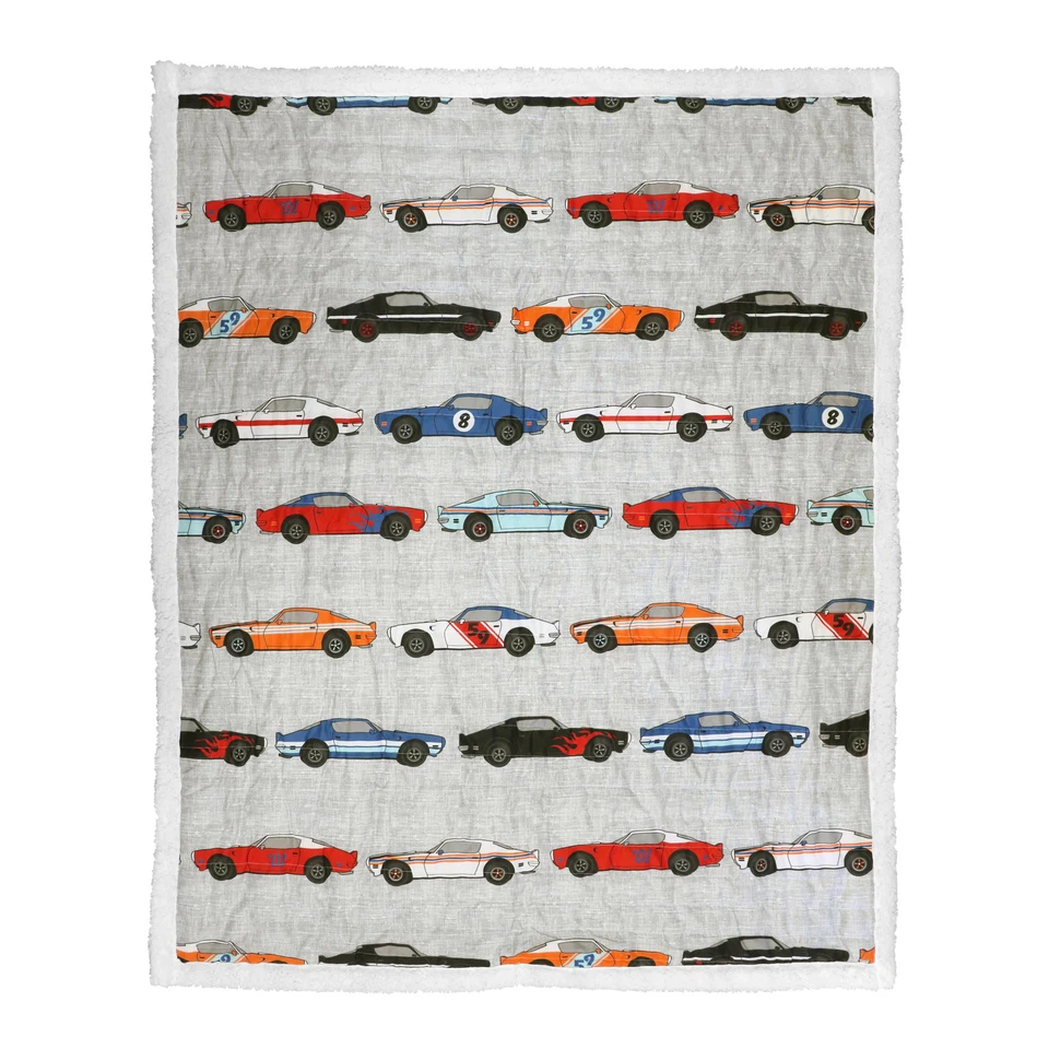Coches de carreras Lush Decor Sherpa Throw Foto 3 de 4