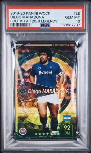 PSA10 DIEGO MARADONA 2019 PANINI WCCF FOOTISTA F20-8 THE LEGENDS LE