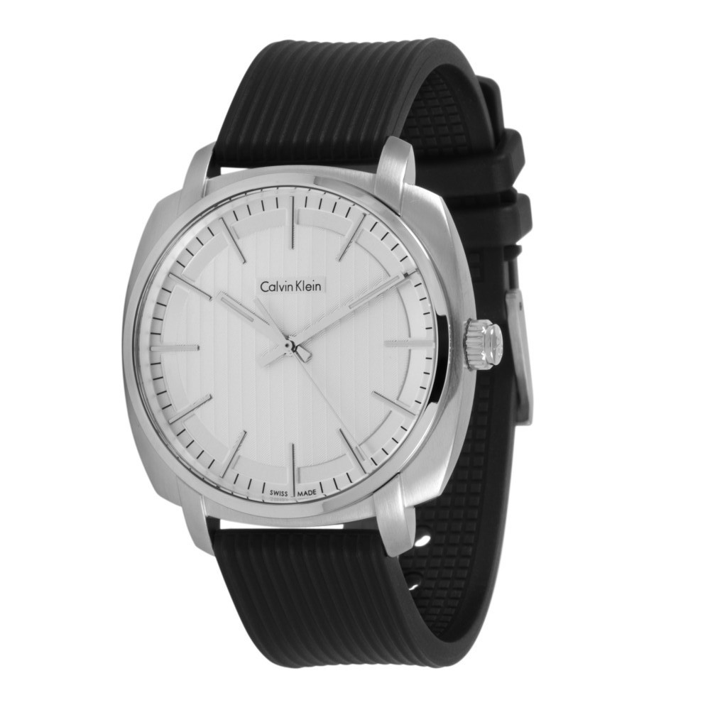 Mens Wristwatch CK CALVIN KLEIN HIGHLINE K5M311D6 Silicone Black SWISS MADE