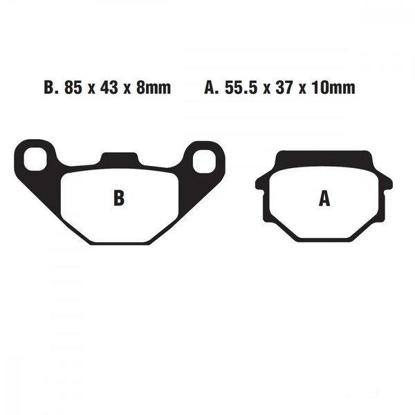 Bremsbelag BremsbeläGe EBC FA067TT Hinten FüR Kawasaki KX 250 D Bj. 1986-image