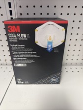 NEW!  3M 8511 N95 Mask Box of 10 Particulate Respirators w/ Cool Flow Valve 11/2