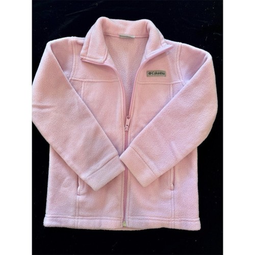 Columbia Girls Pink Fleece Jacket Coat Size XS 6 7 Casual Spring - Picture 6 of 6